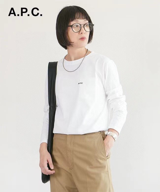 A.P.C刺繡pocket tee