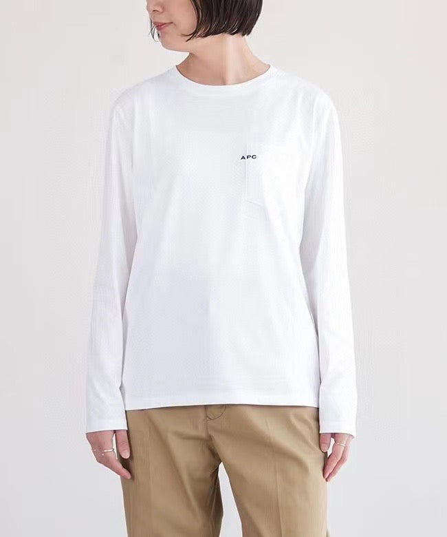 A.P.C刺繡pocket tee