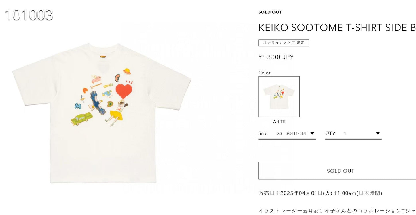 Human made 彩色logo tee