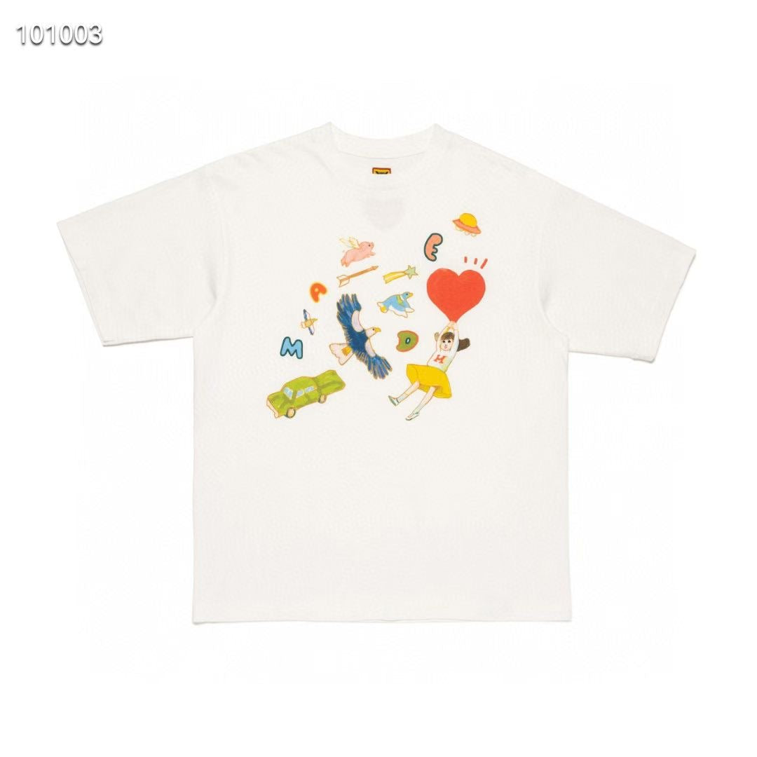 Human made 彩色logo tee