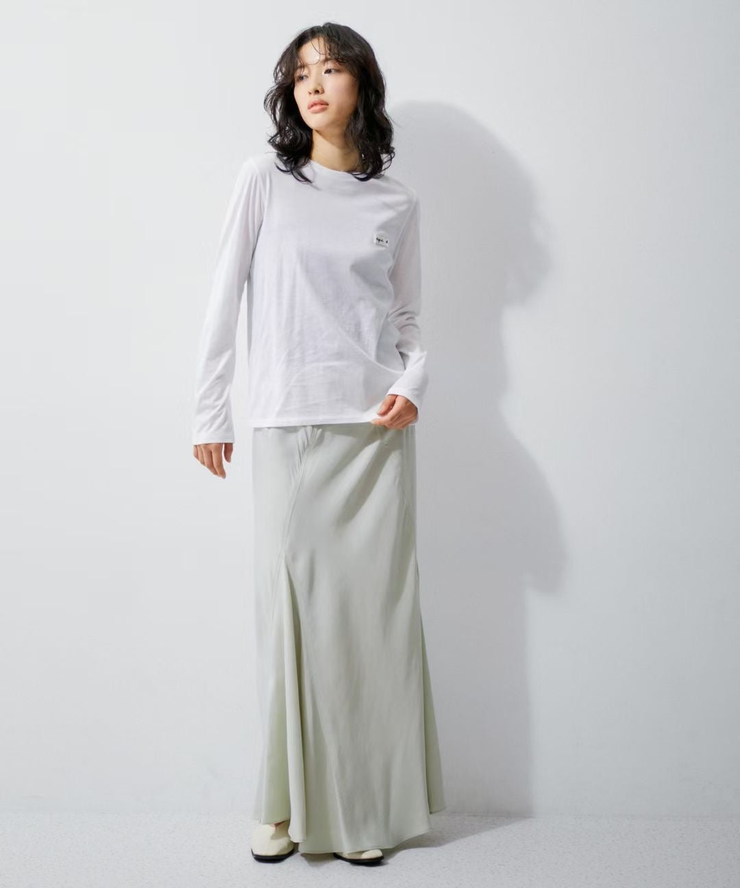 Agnes b logo長袖tee