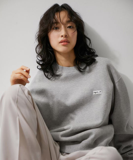 Agnes b 刺繡圓領衛衣