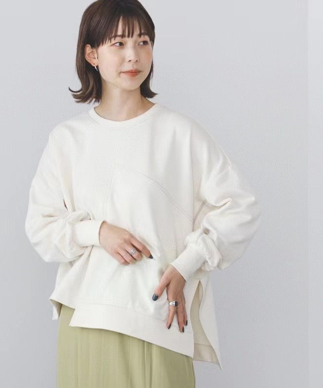 Beams heart 接拼圓領衛衣