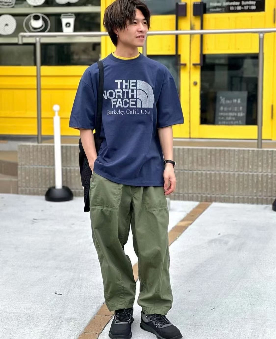 TNF 水洗logo tee