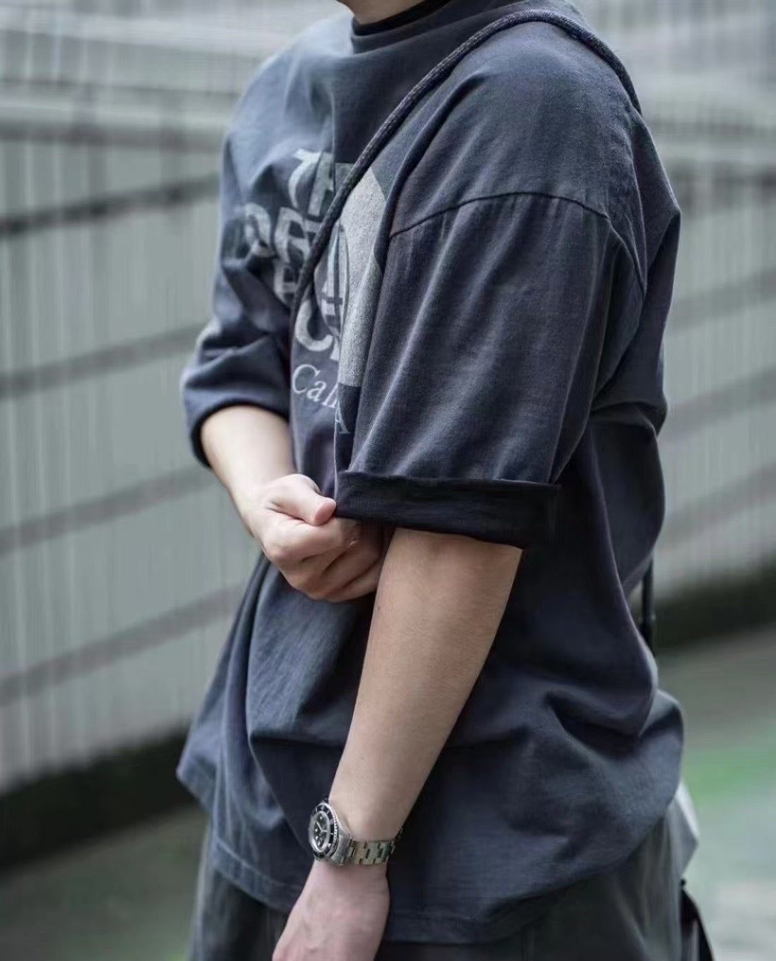 TNF 水洗logo tee
