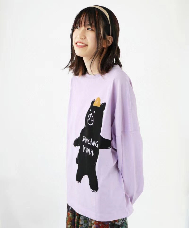 Scolar dancing Kuma bear tee