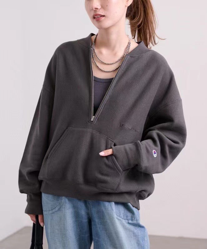 Champion 拉鏈logo 衛衣