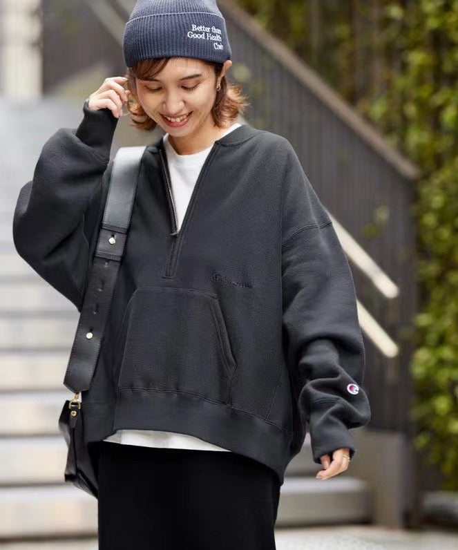 Champion 拉鏈logo 衛衣