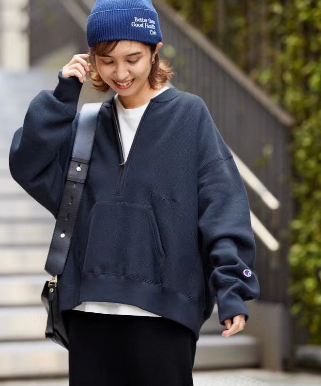 Champion 拉鏈logo 衛衣