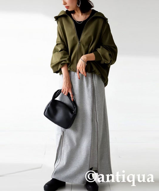 日單CVA拉鏈半折裙