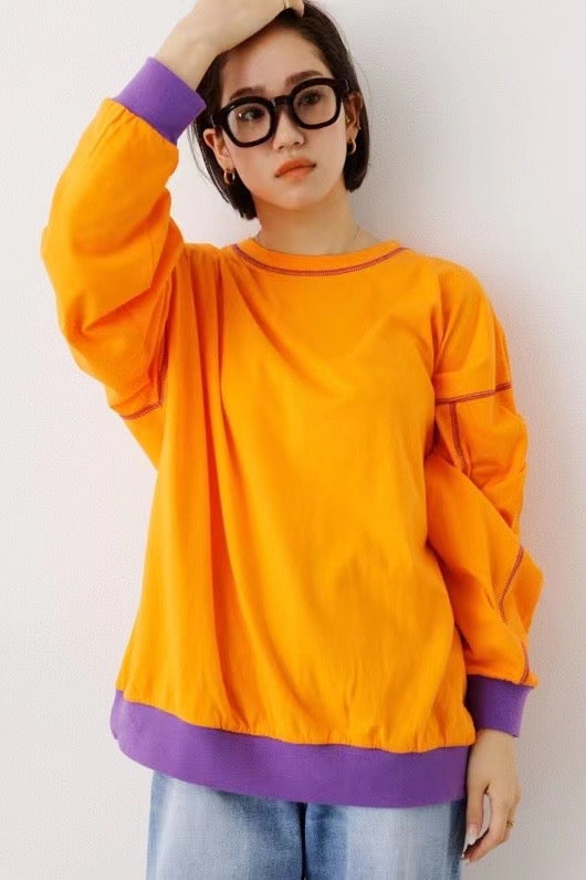 Rodeo crowns 撞色明線tee