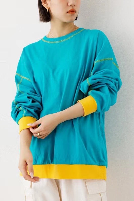 Rodeo crowns 撞色明線tee