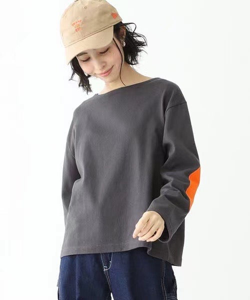 Beams boy接拼撞色長tee