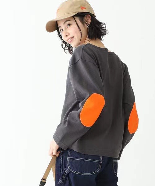 Beams boy接拼撞色長tee