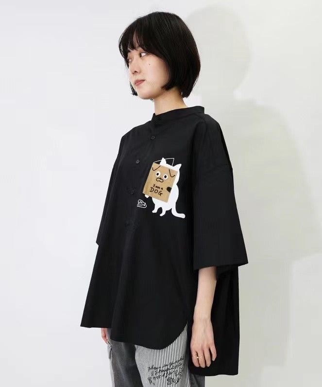 Scolar 貓咪剌繡裇衫