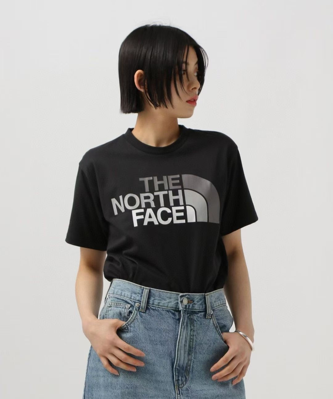 The north face logo tee