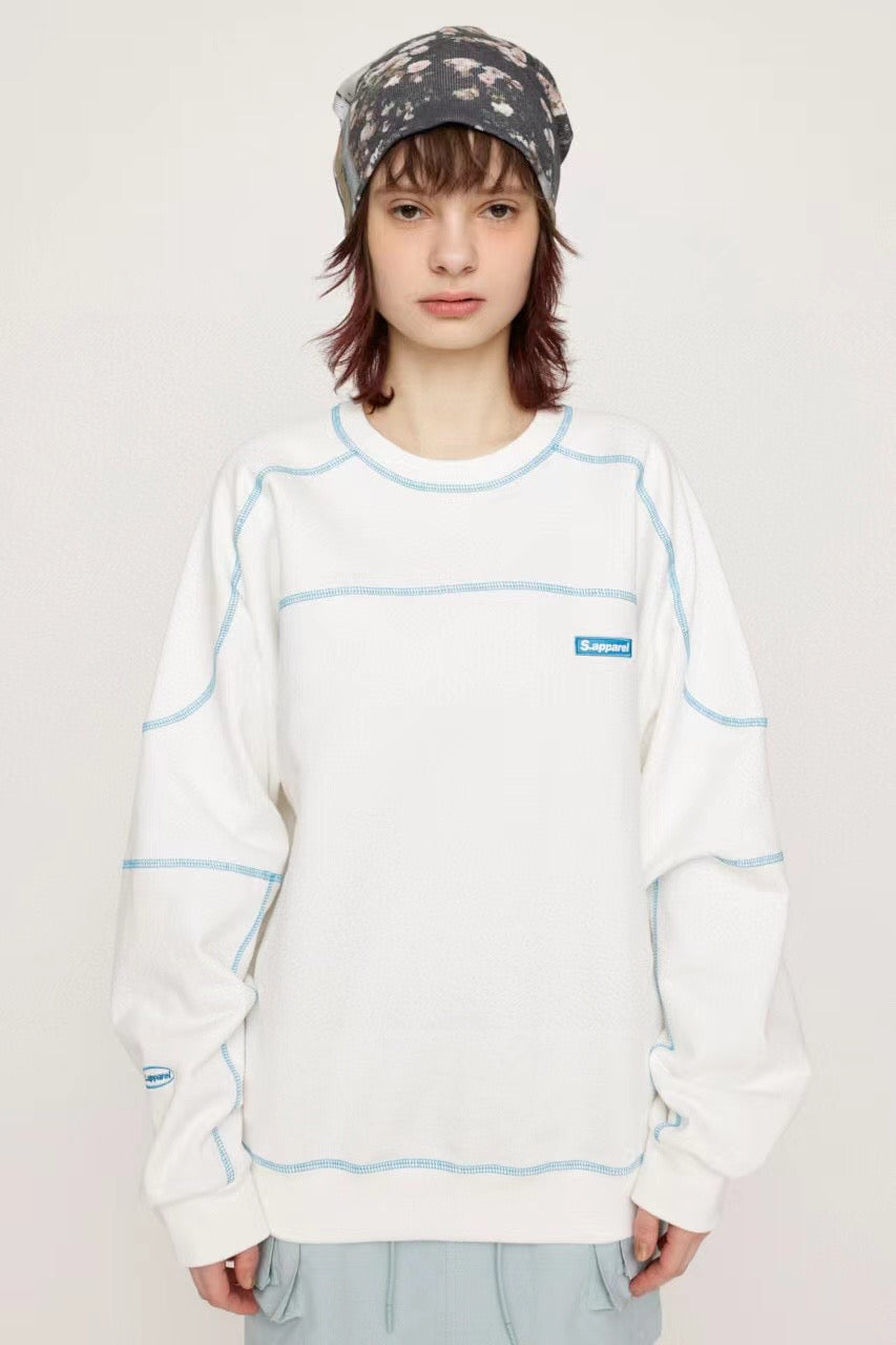 日單SLY明線撞色衛衣