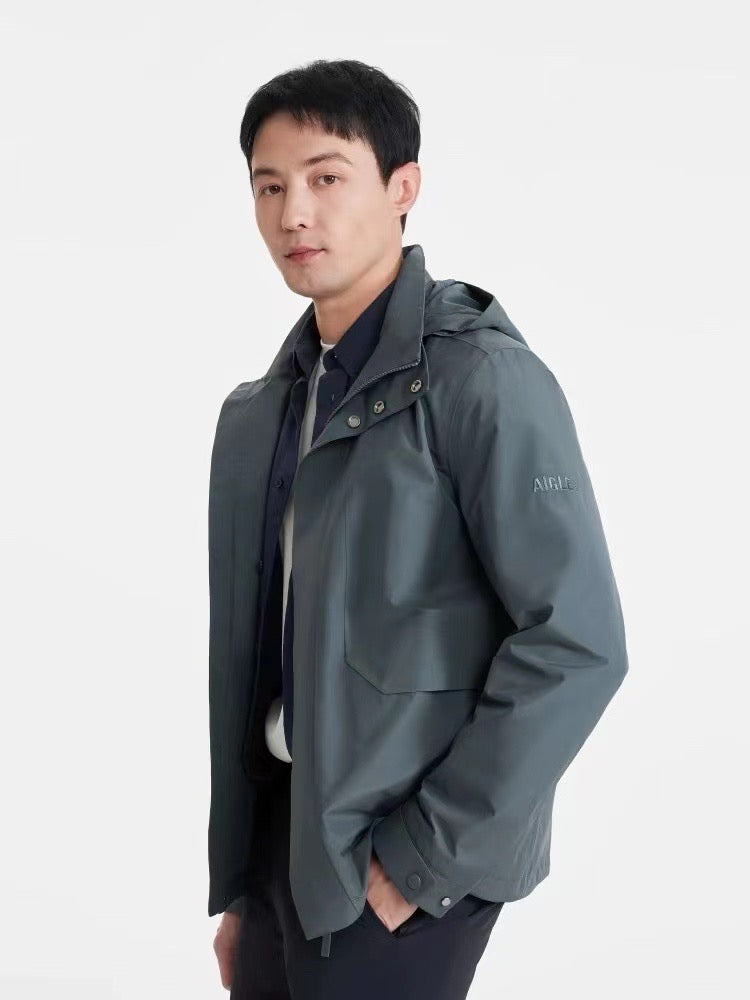 Aigle 男裝Gore tex防水有帽外套