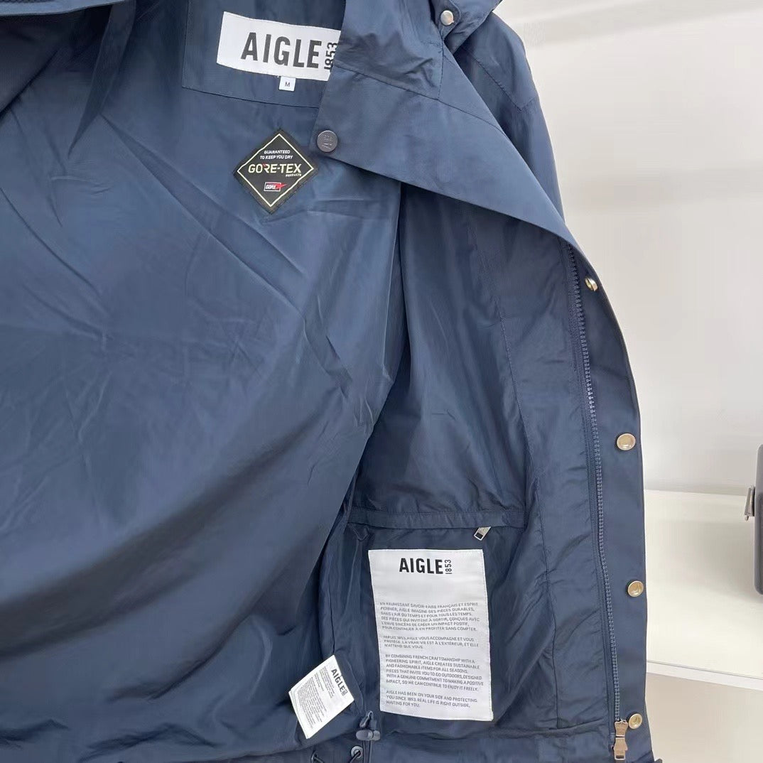 Aigle 男裝Gore tex防水有帽外套