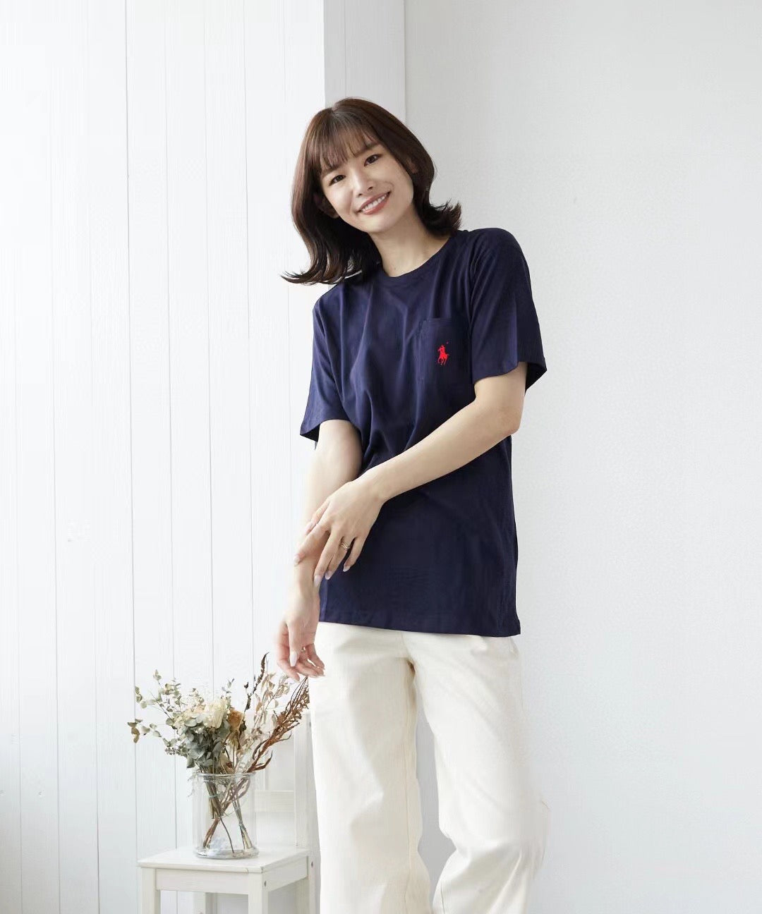 Polo 刺繡pocket tee