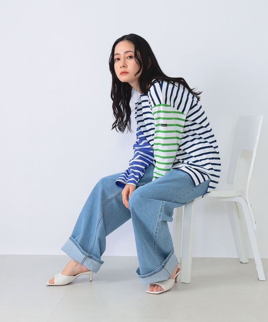 Beams boy 彩色間條tee