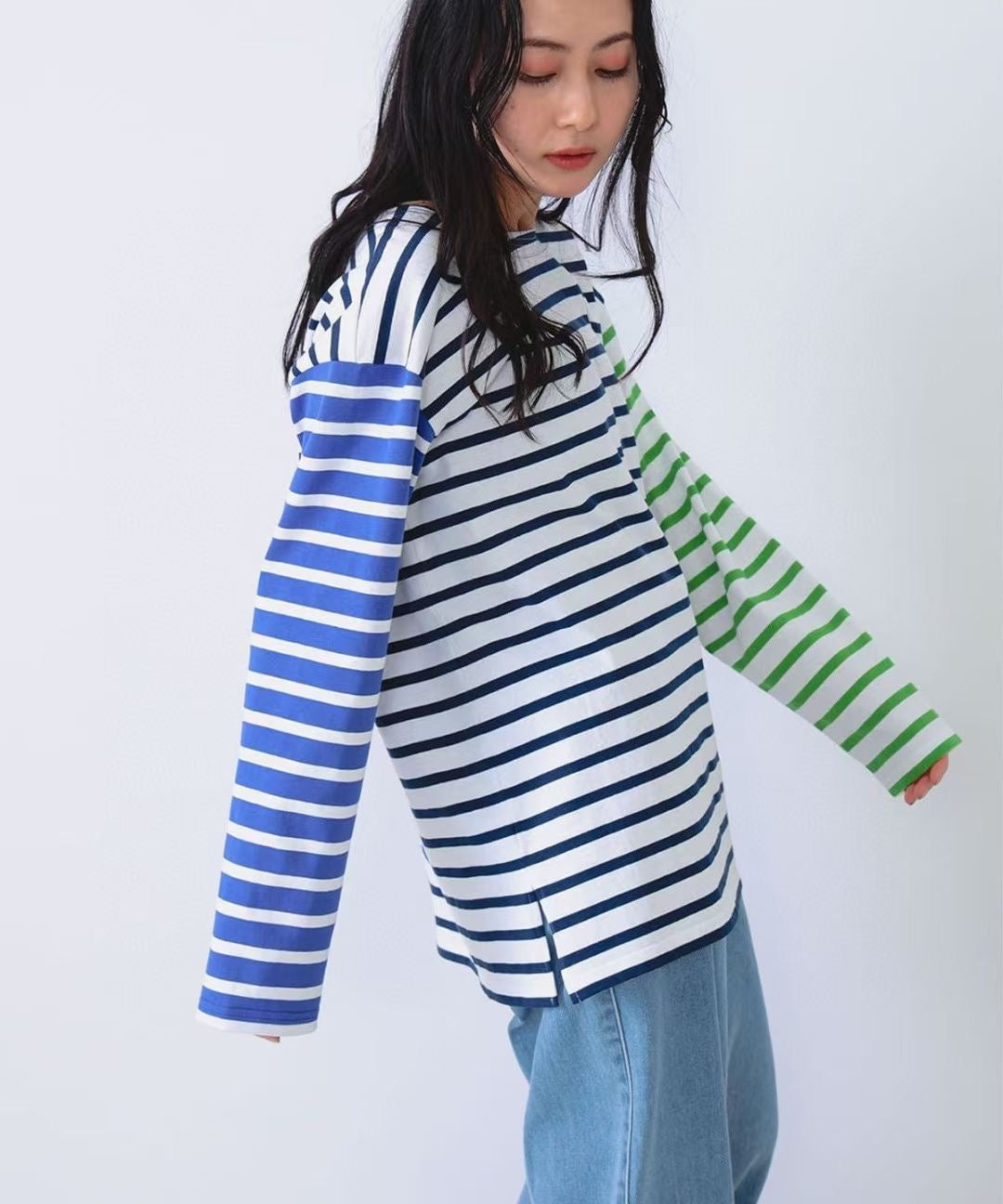 Beams boy 彩色間條tee