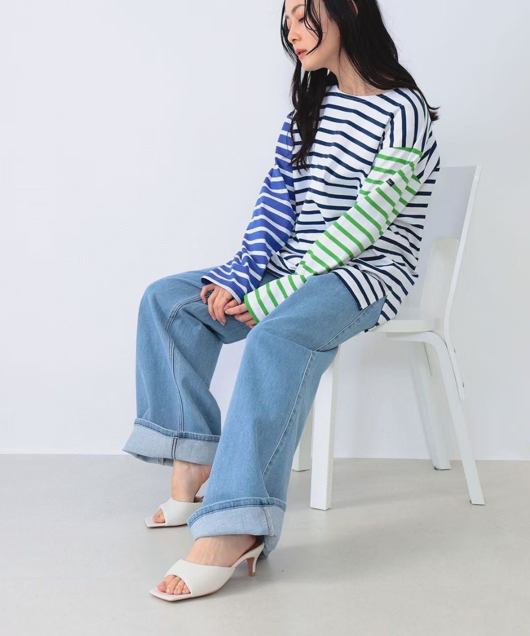 Beams boy 彩色間條tee
