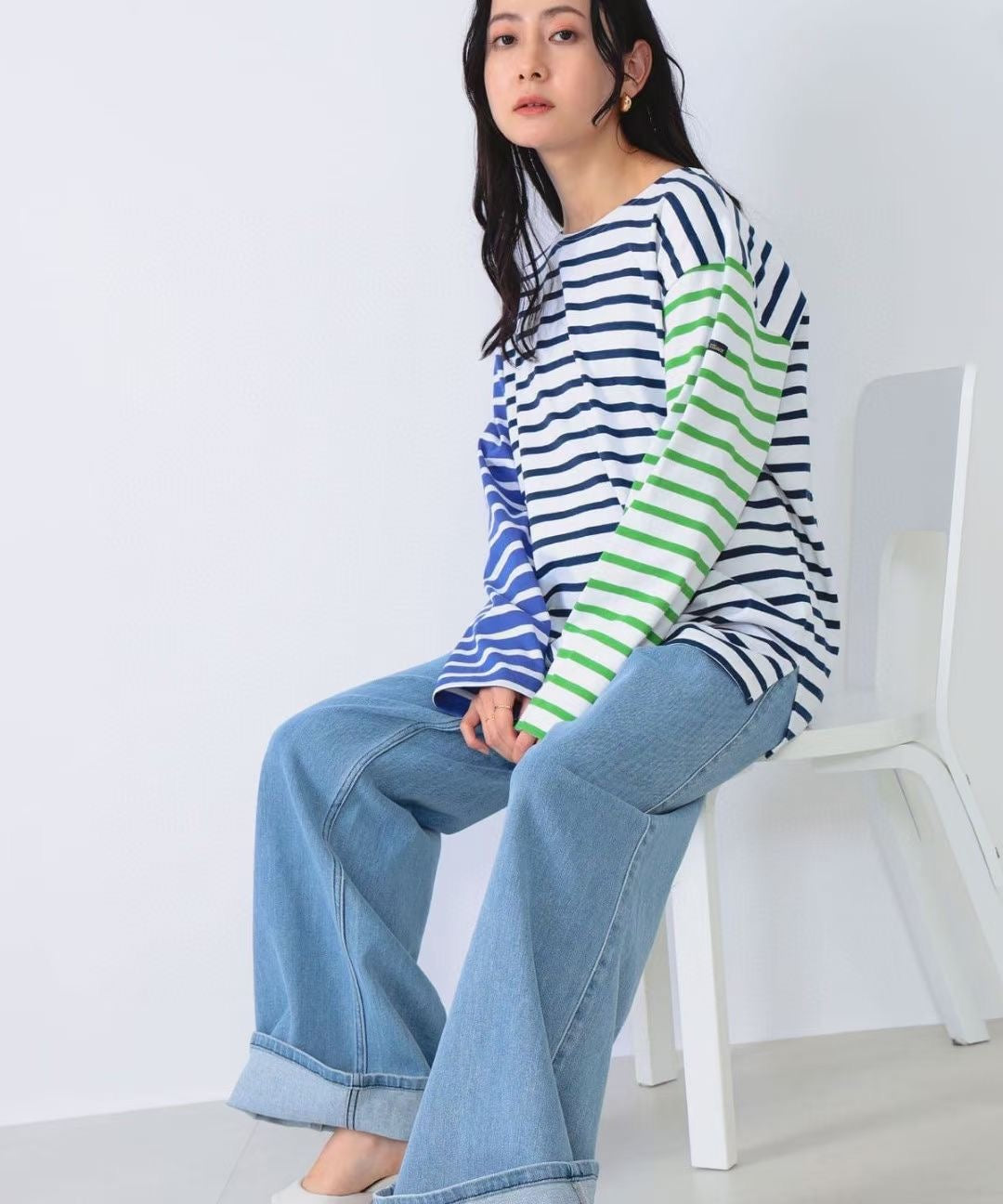 Beams boy 彩色間條tee