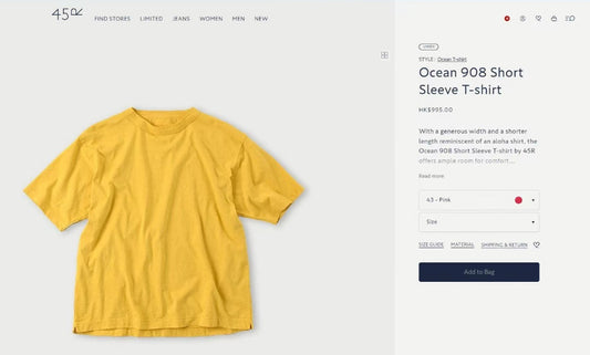 45R colourful淨色tee