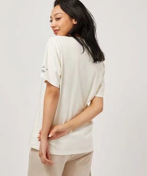 Agnes b 印花logo tee