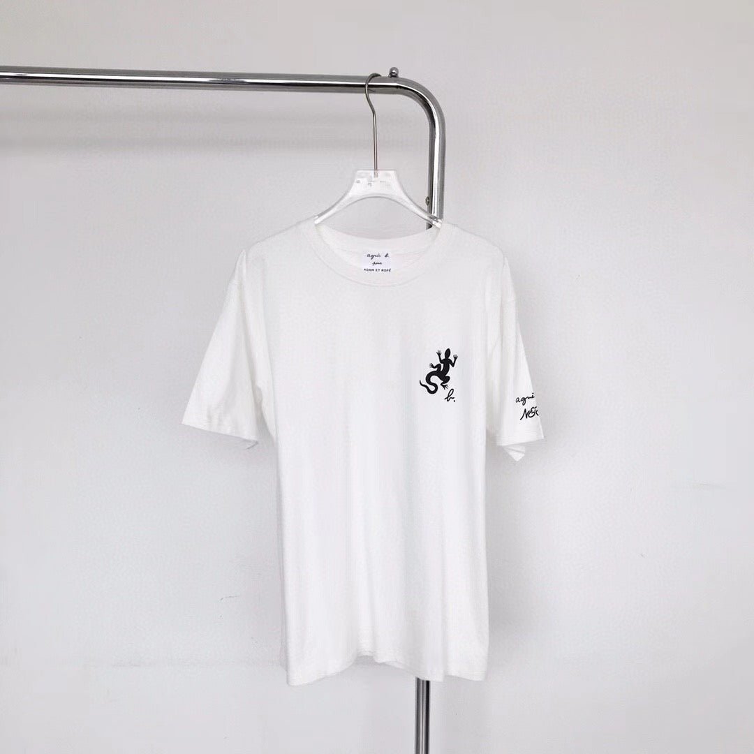 Agnes b 印花logo tee