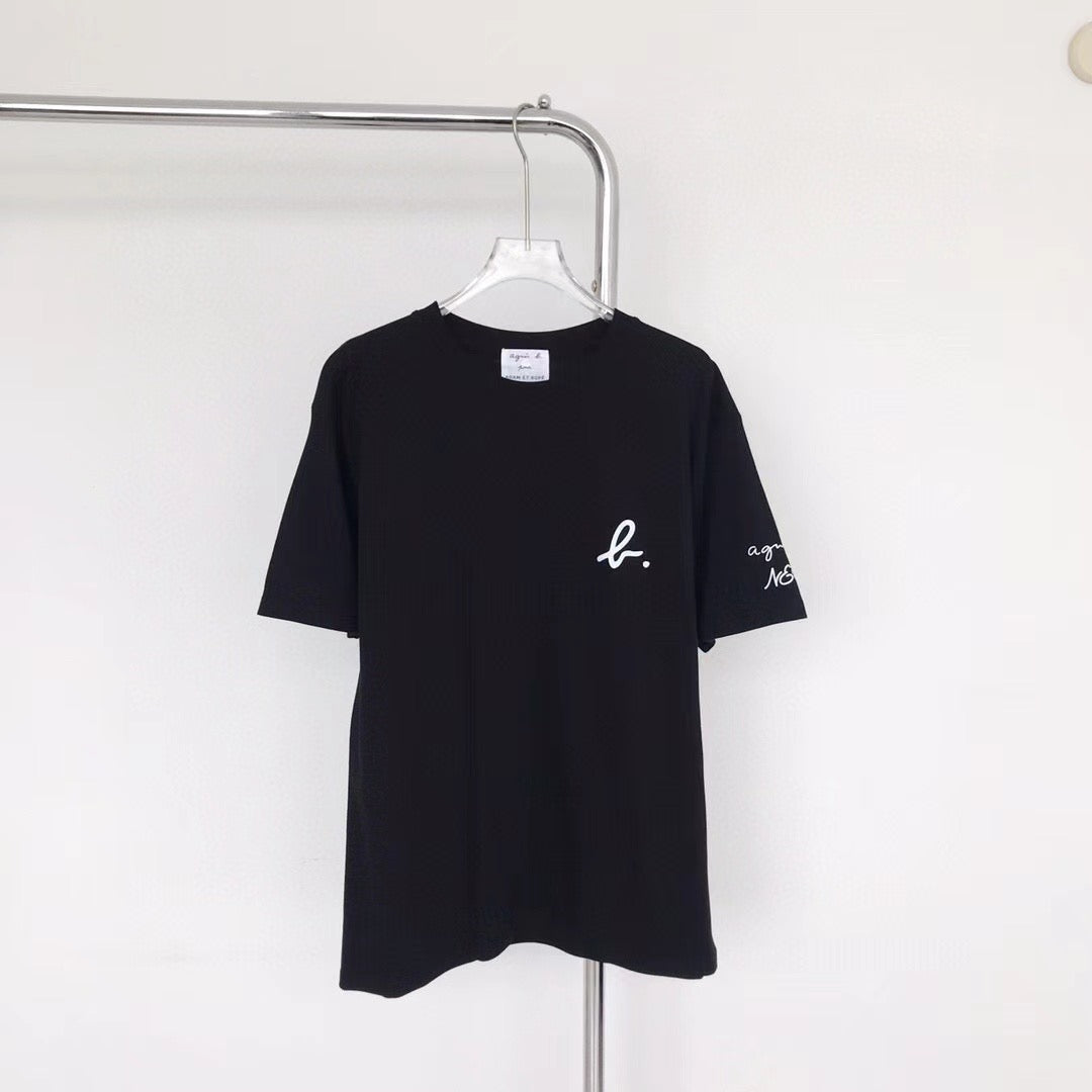 Agnes b 印花logo tee