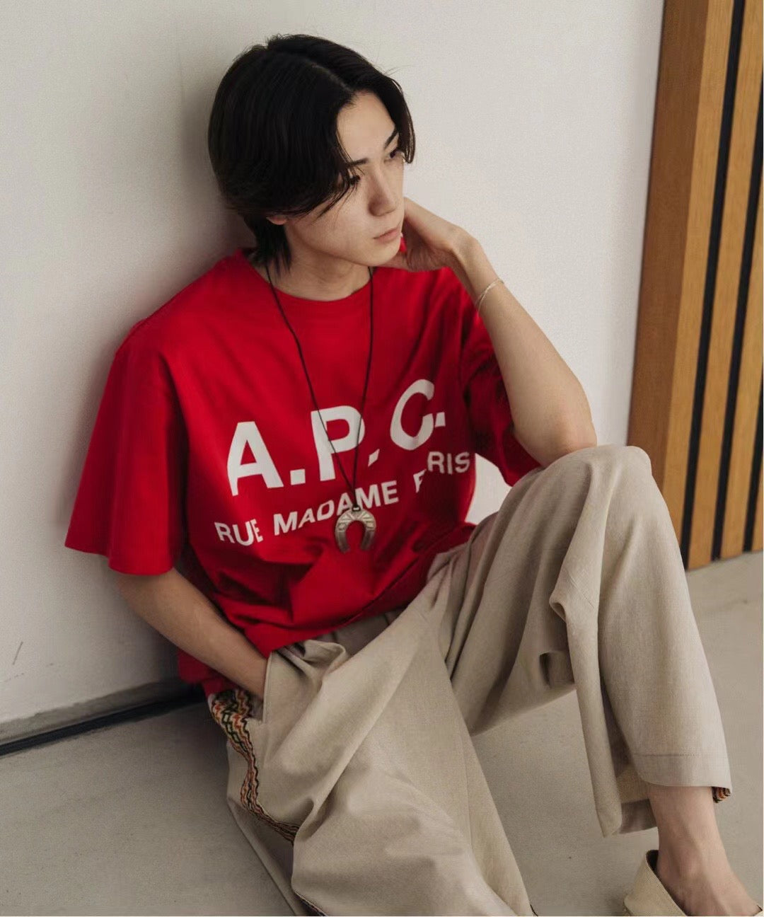 A.P.C logo tee