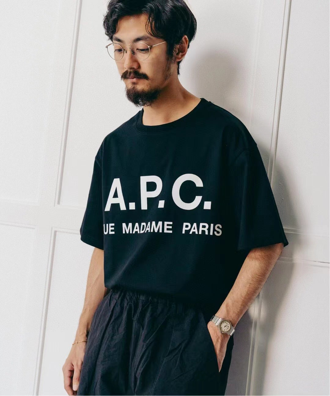 A.P.C logo tee