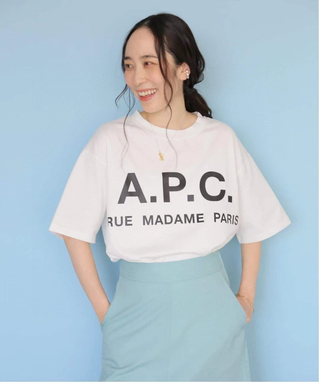 A.P.C logo tee