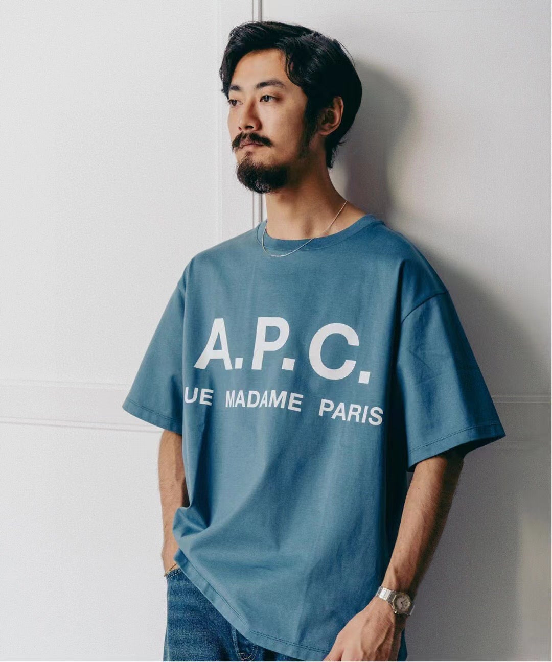 A.P.C logo tee