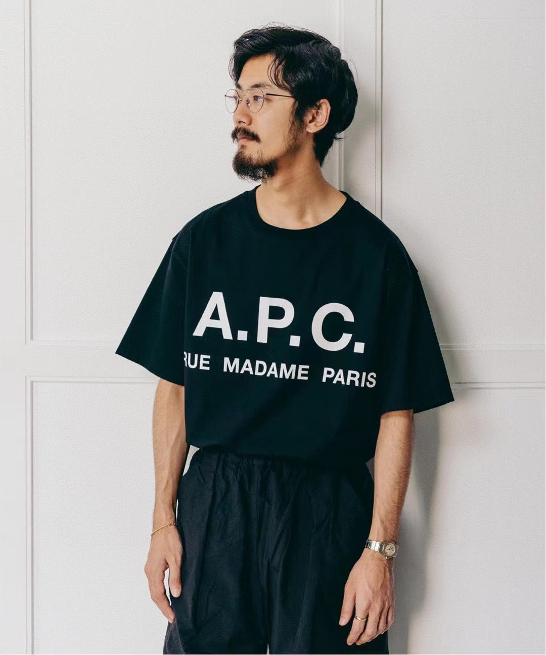 A.P.C logo tee