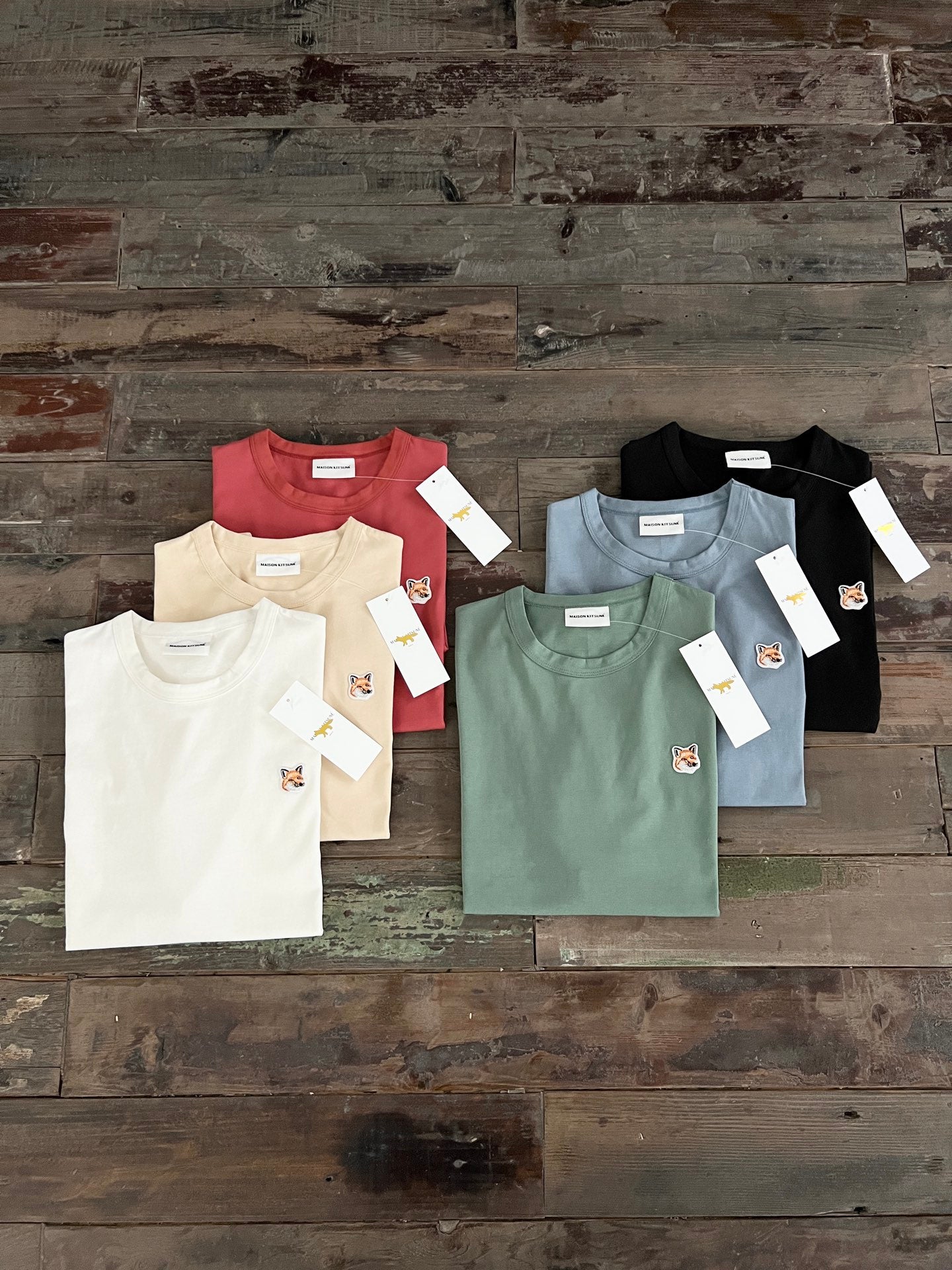 Maison Kitsune狐狸淨色tee