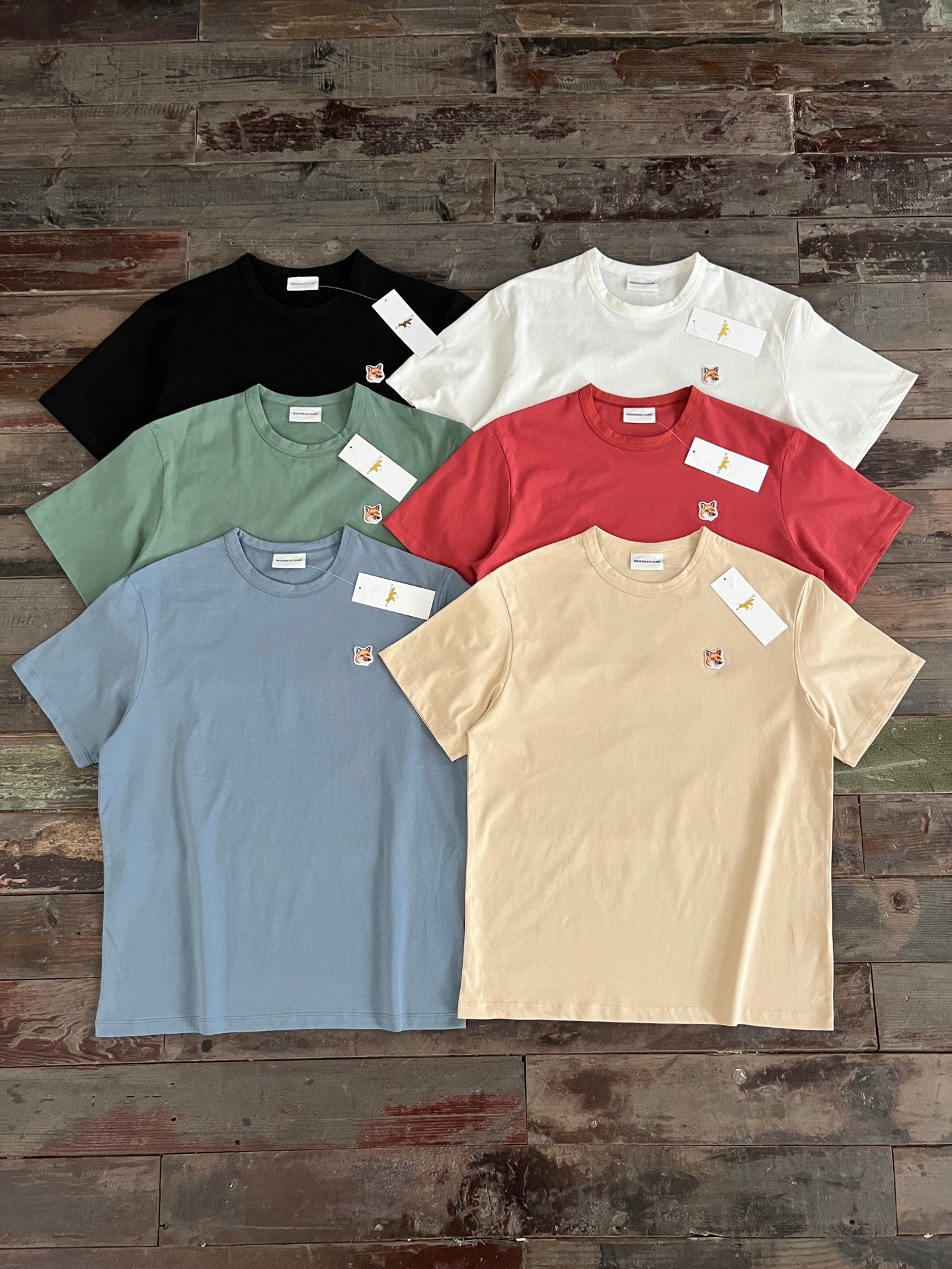 Maison Kitsune狐狸淨色tee