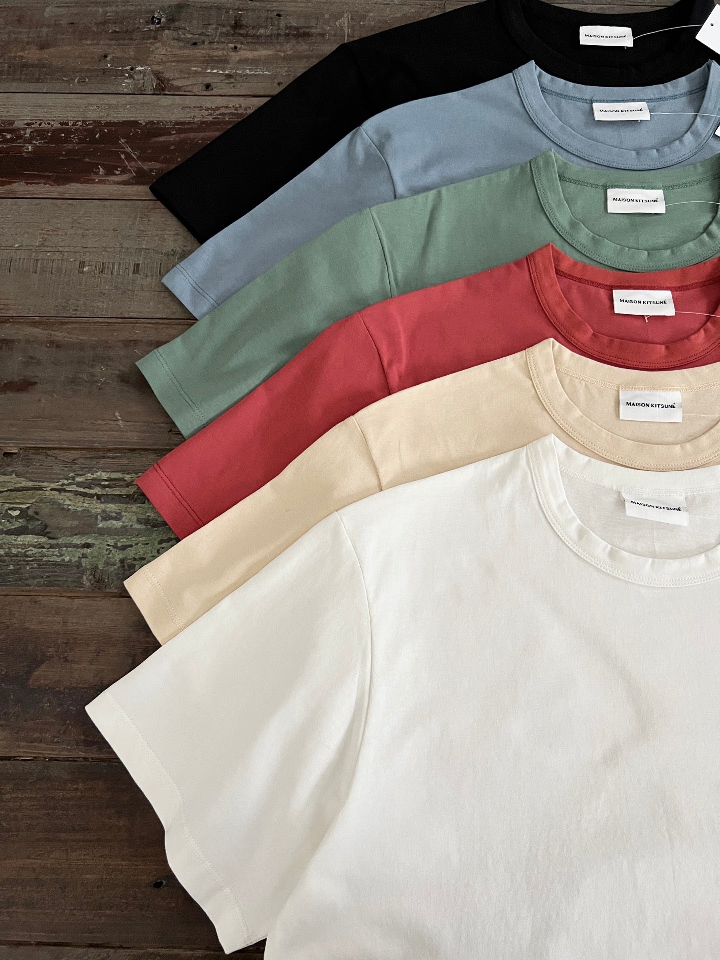 Maison Kitsune狐狸淨色tee