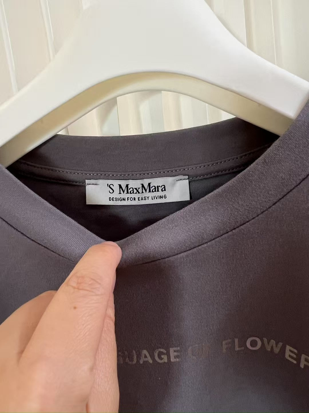 Max Mara 燙銀logo tee