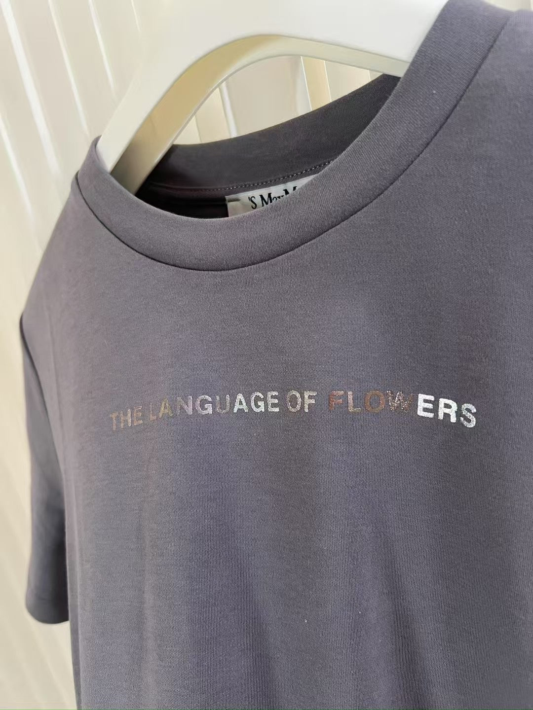 Max Mara 燙銀logo tee