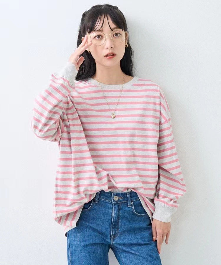 日單CC間條tee