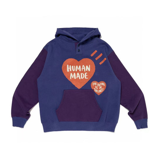 Human made 接拼色hoodies