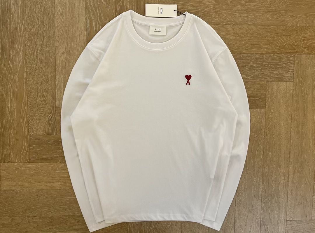 AMI刺繡長袖tee