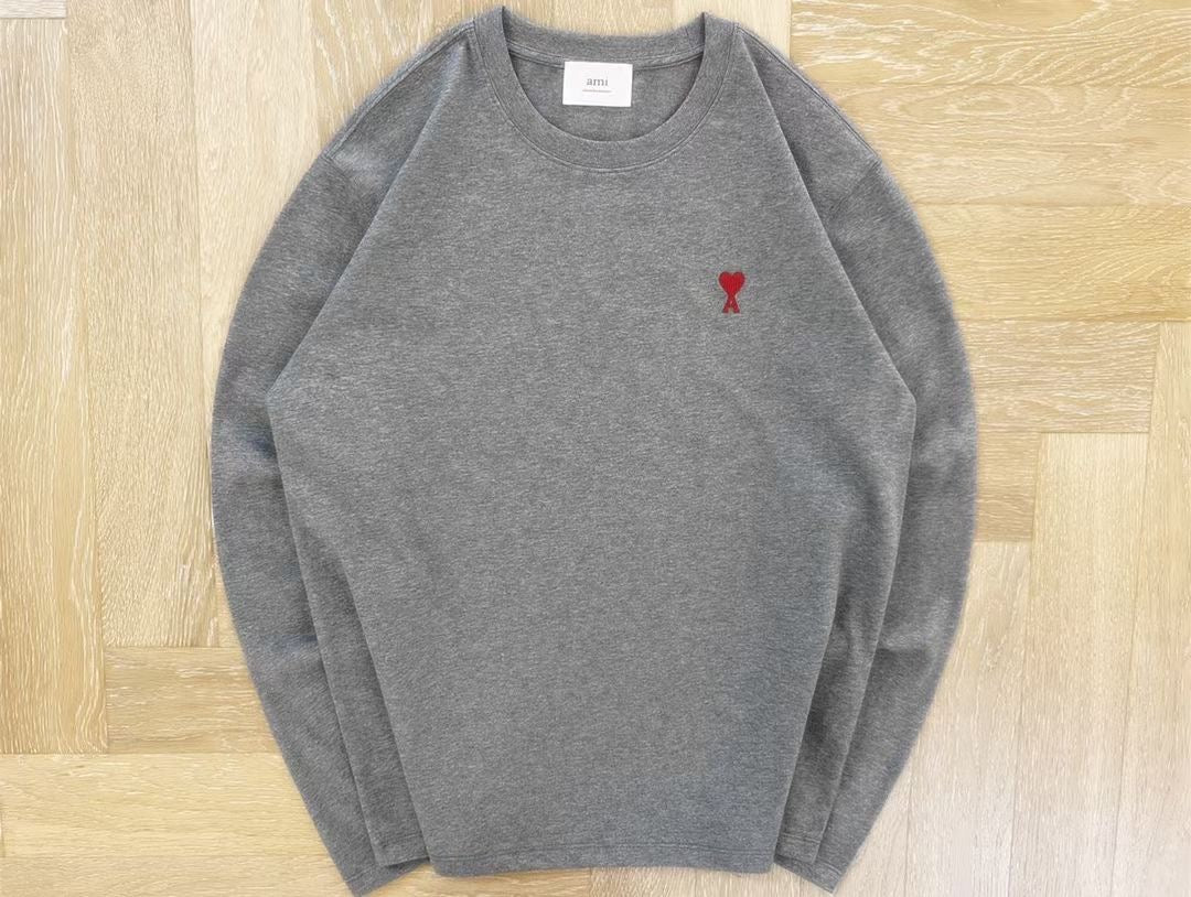 AMI刺繡長袖tee