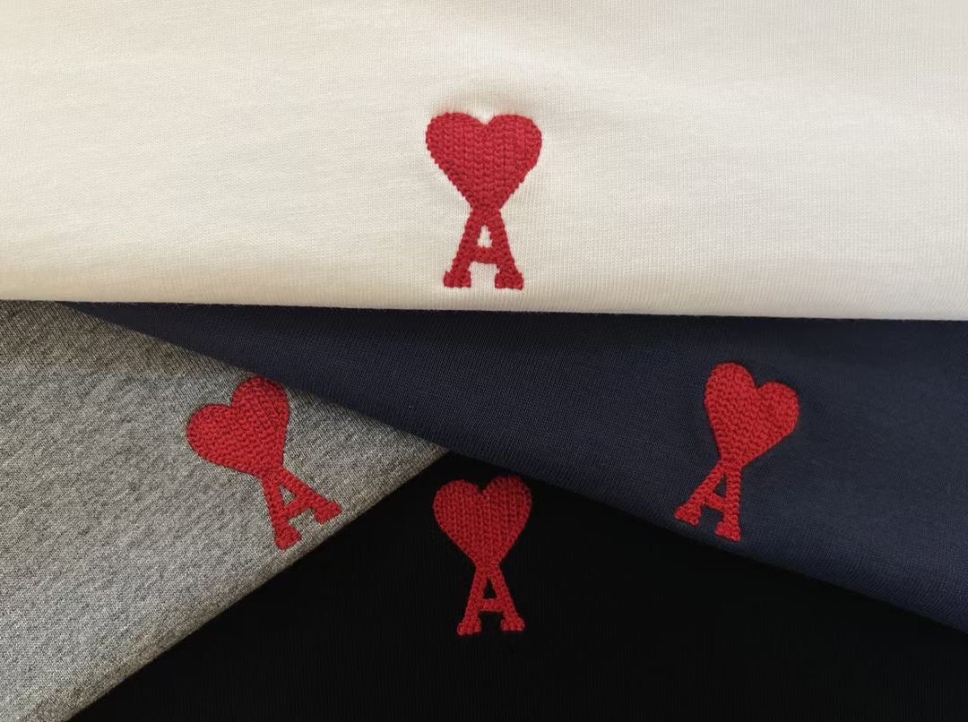 AMI刺繡長袖tee