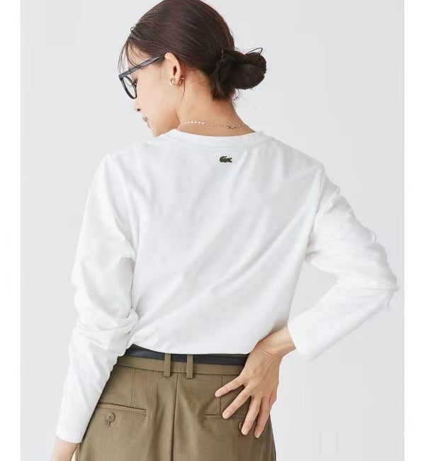 Lacoste 刺繡長袖tee