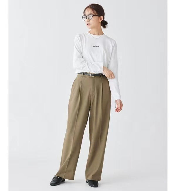 Lacoste 刺繡長袖tee