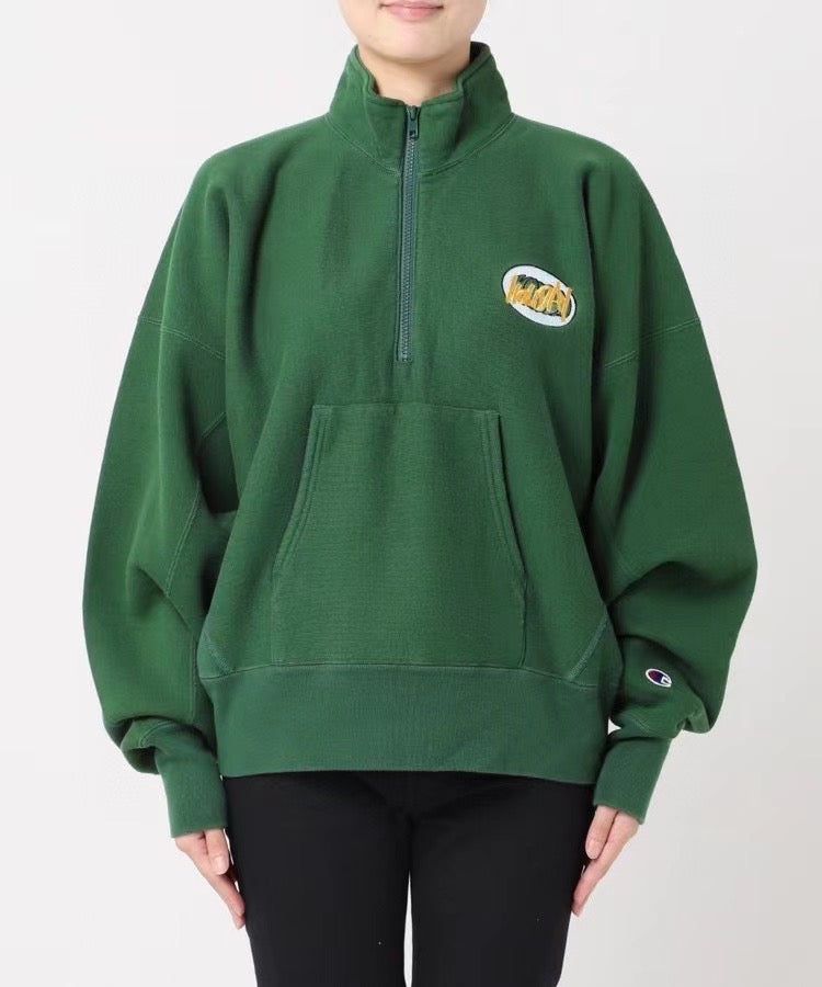 Champion 半拉鏈剌繡衛衣